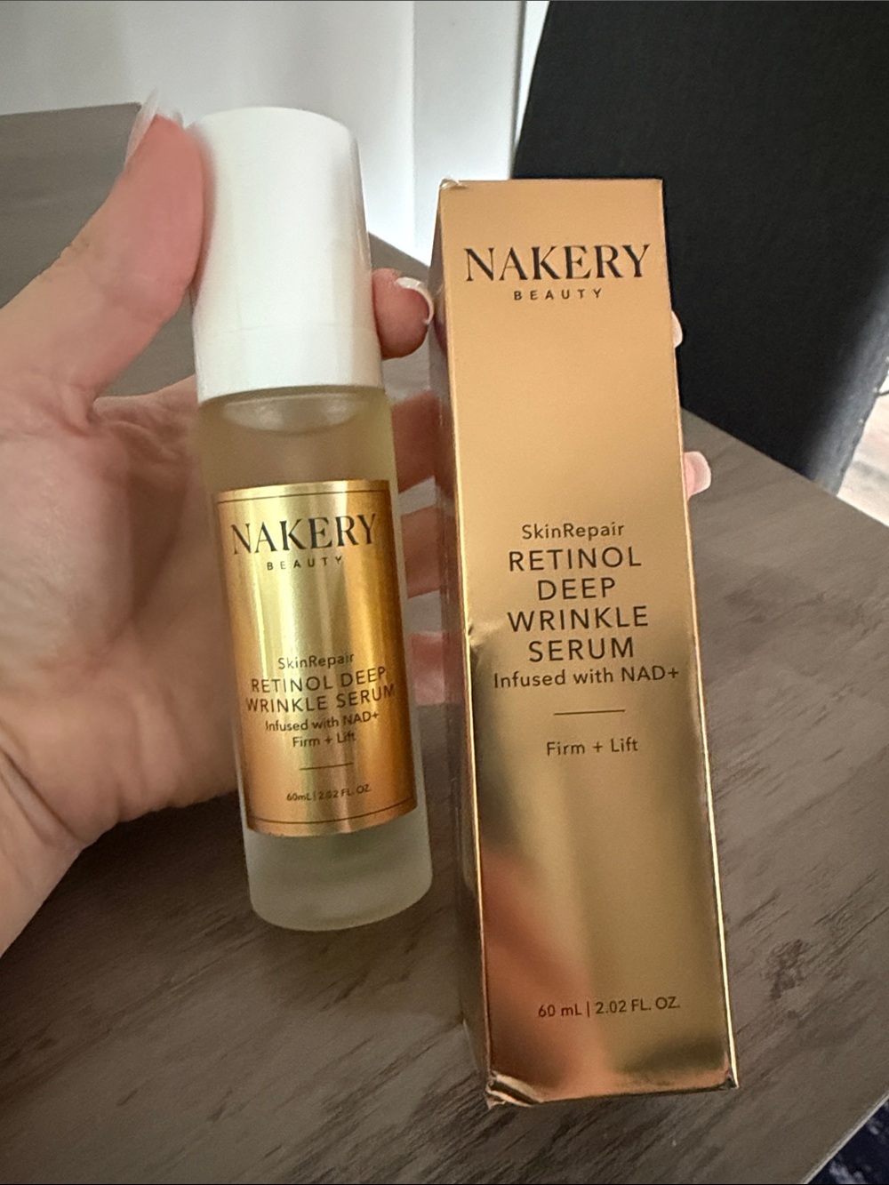 Nakery Retinol Deep Wrinkle Serum — Gold & White Bottle RV $44!